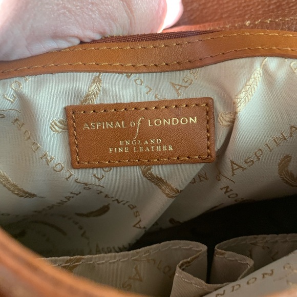 NWOT Vintage 2 tone Aspinal of London Mollie Satchel. - Picture 9 of 15